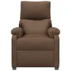 A brown fabric recliner chair is shown from the front. Produktbild-Vorschau