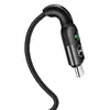 A close-up shot of a black USB-C cable connector with a green indicator light and a logo. Anteprima dell’immagine prodotto