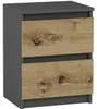 Kommode - Anthrazit / Eiche Artisan - 30 x 40 x 52 cm - Produktbild-Vorschau 1