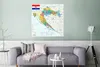 MuchoWow® Plagát - Podrobná mapa Chorvátska so susednými Náhľad obrázku produktu 5