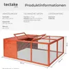 tectake® Hasenstall Murphy faltbar, aus lackiertem Holz 150 Produktbild-Vorschau 5