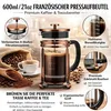 French Press Kaffeebereiter 1000 ml aus Borosilikatglas – Produktbild-Vorschau 7