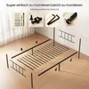 Bett 90 x 200 cm, Bettgestell Metall mit Kopfteil, Produktbild-Vorschau 11