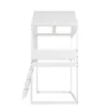Hausbett, mit Treppe, mit Fallschutz und Gitter, Zwei graue Produktbild-Vorschau 11
