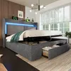 Čalúnená posteľ 180 x 200 cm s hydraulickým úložným Náhľad obrázku produktu 14