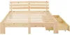 Lit double en bois 160x200 avec 2 tiroirs naturelle pin Voir les images du produit 12