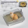 PawHut Katzentoilette Edelstahl Offene Katzenklo mit Produktbild-Vorschau 5