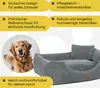 A dog bed with a golden retriever in a circular inset. Náhled obrázku produktu