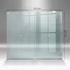 Two transparent glass cutting boards are shown side-by-side on a reflective surface with a gray background. Produktbild-Vorschau