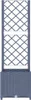 vidaXL Garten-Pflanzgefäß mit Spalier Blaugrau 40 x 40 x Produktbild-Vorschau 3
