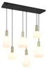 Lampada a sospensione DIVA bianco-nero-ottone 6xE27x10W Anteprima dell’immagine prodotto 8