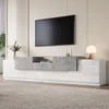 TV komoda Merax s vysokým leskom, s zásuvkou a výklopnými Náhľad obrázku produktu 6