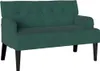 A dark green velvet Chesterfield sofa is shown from the front against a white background. Podgląd zdjęcia produktu