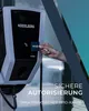A hand is shown holding an RFID card to a Heidelberg wallbox charger. Produktbild-Vorschau
