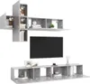 vidaXL 7-tlg. TV-Schrank-Set Betongrau Holzwerkstoff Produktbild-Vorschau 3