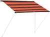 vidaXL Einziehbare Markise 100×150 cm Orange und Braun Produktbild-Vorschau 1