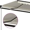 vidaXL Markíza ručne výsuvná s LED 400x350 cm krémová Náhľad obrázku produktu 5