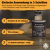 An instructional image showing a can of liquid plastic sealant with a brush and a step-by-step guide for application. Produktbild-Vorschau