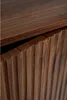 A close-up view of a dark brown wooden cabinet door with vertical grooves. Anteprima dell’immagine prodotto