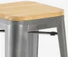 stuhl hoch bar küche metall industriell oben h78cm holz Produktbild-Vorschau 3