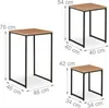 Set di 3 tavolini Relaxdays, impilabili, design Anteprima dell’immagine prodotto 4