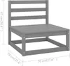 9-tlg. Garten-Lounge-Set Grau Kiefer Massivholz Produktbild-Vorschau 9