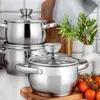 Topf INDUKTION Kochtopf Edelstahl Suppentopf mit Deckel Produktbild-Vorschau 2