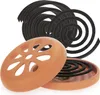 com-four® 6x Anti-Mücken-Spirale mit 1x Terrakotta-Behälter Produktbild-Vorschau 1