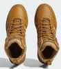 A top-down view of a pair of brown Adidas Hoops Mid men's boots. Anteprima dell’immagine prodotto