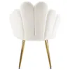 A white velvet chair with gold legs, viewed from the back. Náhľad obrázku produktu