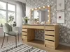 A bedroom or dressing room setting with a vanity table and chair. Produktbild-Vorschau