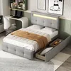 Fortuna Lai Polsterbett Einzelbett mit 2 Schublade und LED, Produktbild-Vorschau 2
