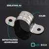AG-BOX Rohrschellen 25mm HALB Edelstahl A2, 5 Stück Produktbild-Vorschau 3