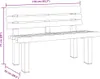 Panchina da giardino bianca 110x52x71 cm in polipropilene Anteprima dell’immagine prodotto 8