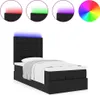 vidaXL Ottoman-Bett mit Matratze & LEDs Schwarz 90x200 cm Produktbild-Vorschau 5