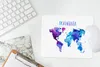 MuchoWow® Mauspad Mousepad Karte - Aquarellfarbe - Text Produktbild-Vorschau 5