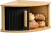 Praknu Brotkasten Ecke Holz mit Schiebetür – Platzsparende Produktbild-Vorschau 1