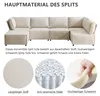 MODFU 6-Sitzer Big Sofa,Modulares L-förmiges Sofa,Relaxsofa Produktbild-Vorschau 4