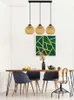 A dining room scene with a wooden table, chairs, and a pendant light fixture. Podgląd zdjęcia produktu