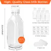 6er-Set Glas-Milchflaschen 1000 ml mit Deckel, luftdicht Voir les images du produit