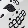 Halloween Gesichts-Tattoo "Skelett" | Schwarz Glitzer Produktbild-Vorschau 4