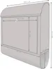 banjado Design Briefkasten Stahl schwarz mit Zeitungsfach Produktbild-Vorschau 2