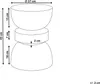 BELIANI Beistelltisch Rot MgO und Glasfaser Rund ⌀ 37 cm Produktbild-Vorschau 3