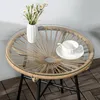 Outsunny Ratten Beistelltisch, Runder Bistrotisch Produktbild-Vorschau 9