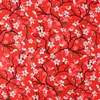 Faschingsstoff Meterware Polyester Kirschblütenranken rot Produktbild-Vorschau 1