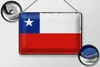 Blechschild Flagge Chiles 30x20cm Retro Flag of Chile Produktbild-Vorschau 2