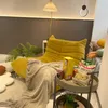 Relax Einzel Sofa Sessel Chillsessel mit Hocker gelb Produktbild-Vorschau 5