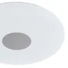 Close-up view of a white, circular LED ceiling light with a gray central accent. Produktbild-Vorschau