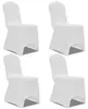 vidaXL Stretch Chair Cover 4 kusy Bílá Náhled obrázku produktu 8