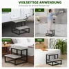 2-Stufen-Tritt Hocker, Stahl/Holz, bis 200 kg, 38x38x35,6 cm, grau Produktbild-Vorschau